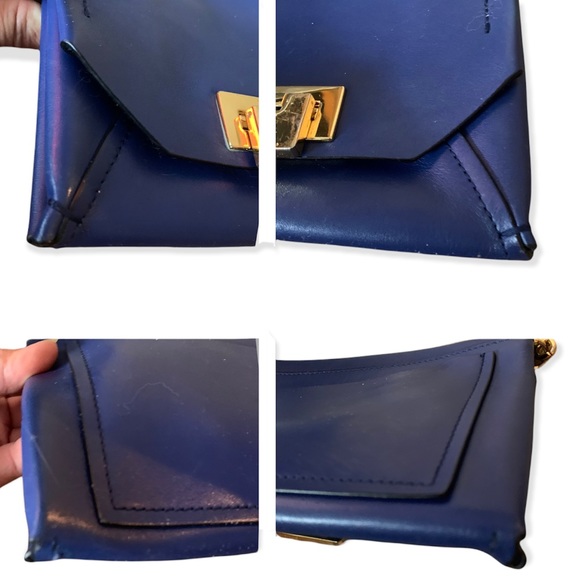 Zac Zac Posen Blue Leather Small Crossbody Bag - Picture 9 of 14
